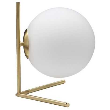 Lampada da tavolo "Glamy" struttura in metallo e vetro per interni