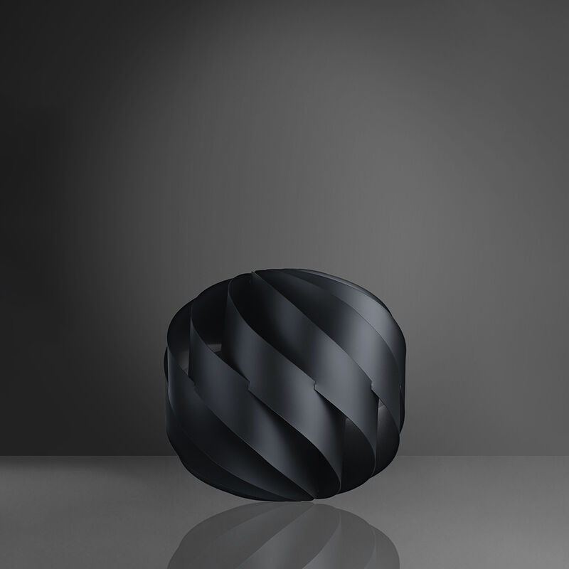 Image of Linea Zero - Lampada Da Tavolo Globe 1 Luce In Polilux Nero D40 Made In Italy - Nero