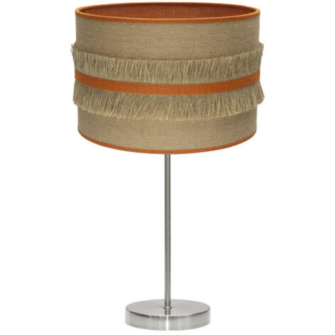 Lampada da tavolo Grand natalia 1xe27 nichel/satinato-arancio 62x30x30 cm