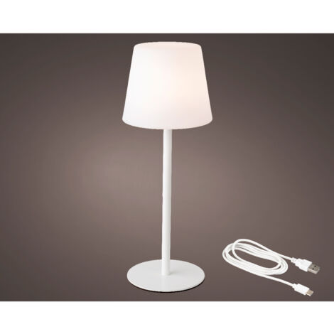 LAMPADA DA TAVOLO H40CM BIANCA MINIMAL.