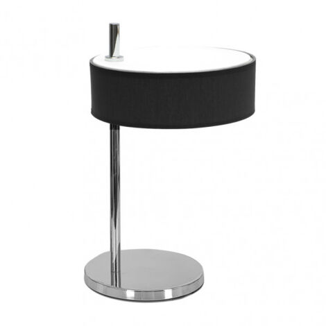 lampada da tavolo haiti 1xe14 cromo/nero 37x22x26 cm