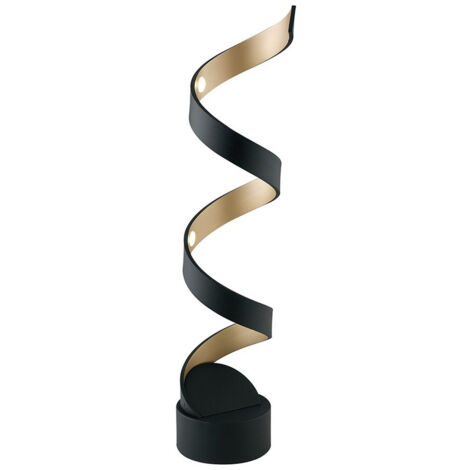 "Lampada da tavolo HELIX nera e oro 12W 4000K (luce naturale)"