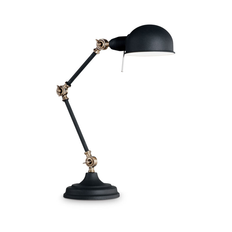 Image of Ideal Lux - Lampade Da Scrivania - Ufficio Industrial-Minimal Truman Metallo Nero 1 Luce E27