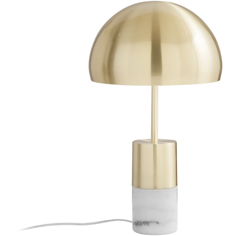 Image of Lampada da tavolo igea in metallo oro con base effetto marmo - Oro