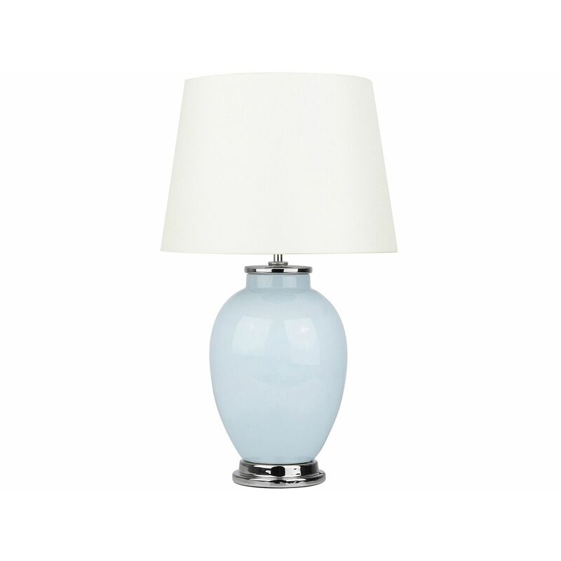 Image of Lampada da tavolo in ceramica in color azzurro Brenta