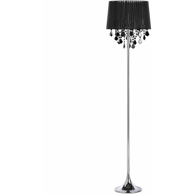 Image of Lampada da pavimento in color nero Evans - Nero