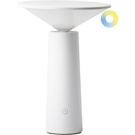 Lampada da tavolo in ferro bianco per interni e per esterni Levira