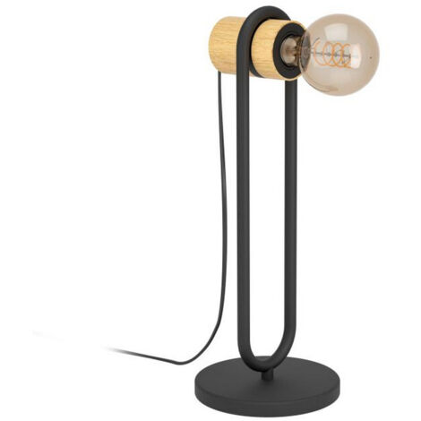 Lampada da Tavolo in Legno 1 Lampadina E27 Vintage Chieveley Eglo
