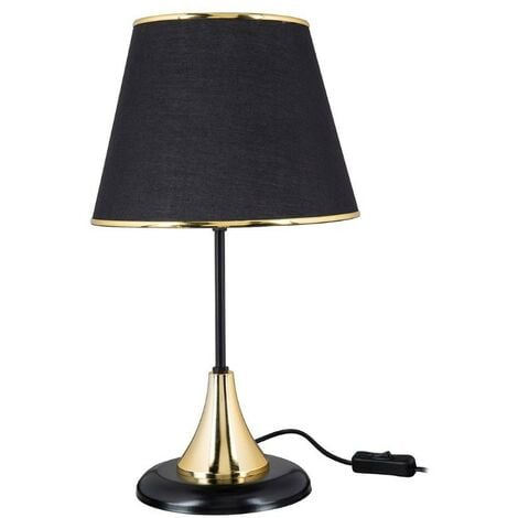 Piantana Salotto Tommy 5 Paralumi Tessuto Nero Oro H163 cm Trio Lighting