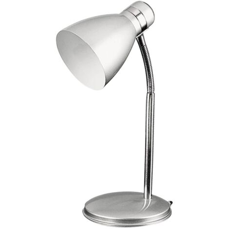 Lampada da tavolo in metallo Patric metallo argento / cromo B: H 22 centimetri: 32 centimetri con interruttore incorporato