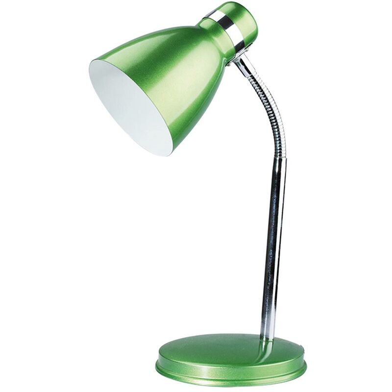 Image of Lampada da tavolo in metallo Patric metallo verde / nero b: h 22 centimetri: 32 centimetri con interruttore incorporato