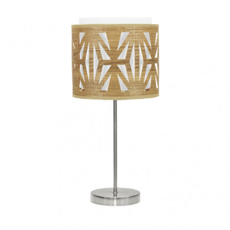 Lampada da tavolo in nichel e legno Katerina FABRILAMP modello Clara