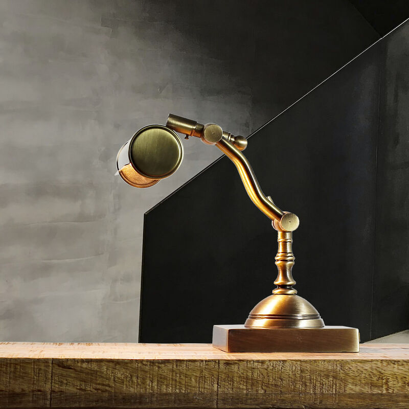 Image of Lampada da tavolo in ottone Qualità Premium in stile Art Nouveau - Bronzo chiaro lucido
