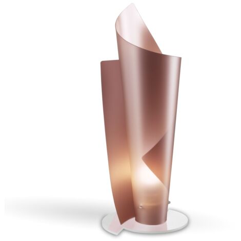 Lampada da tavolo in Polilux VELA Rame diametro 19 x h50 cm
