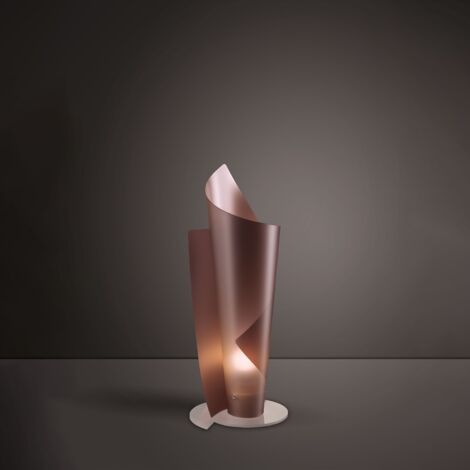 Lampada da tavolo in Polilux VELA Rame diametro 27 x h70 cm