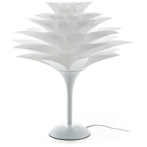Lampada da tavolo in polipropilene bianco cm H.47 x Ø.44