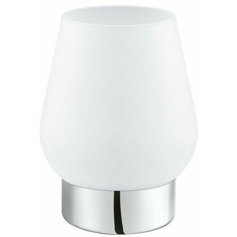 Lampada da Tavolo in Vetro Acciaio Moderna Studio Scrivania E14 Damasco EGLO