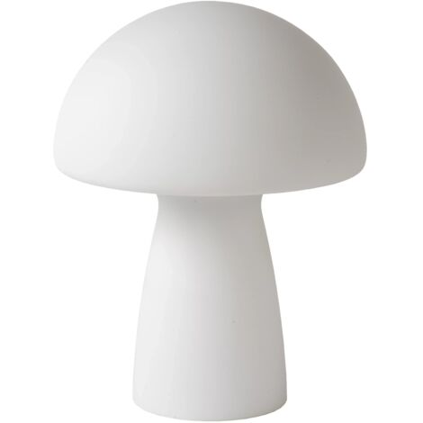 Lampada da tavolo in vetro bianco fungo E27 Lucide