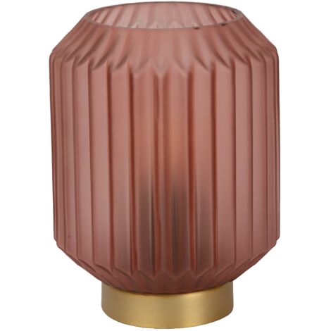 Lampada da tavolo in vetro rosa oro E14 Sueno Lucide
