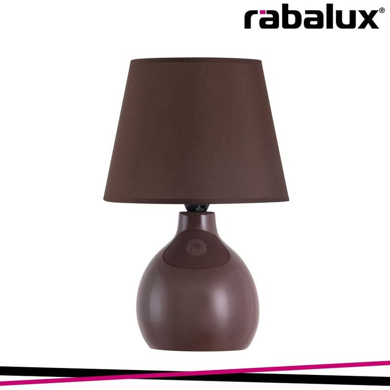 Image of Rabalux - ingrid, ceramic table lamp with fabric shade