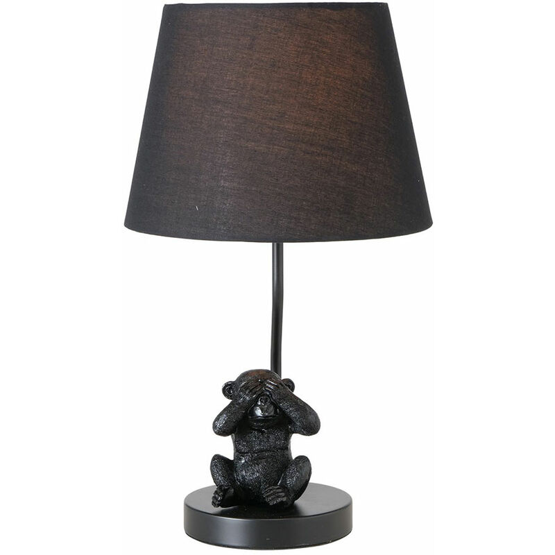 Image of Boltze Gruppe - Lampada da tavolo insolita lampada laterale camera da letto animali lampade da tavolo lampada da comodino Monkey Monkey, poliresina