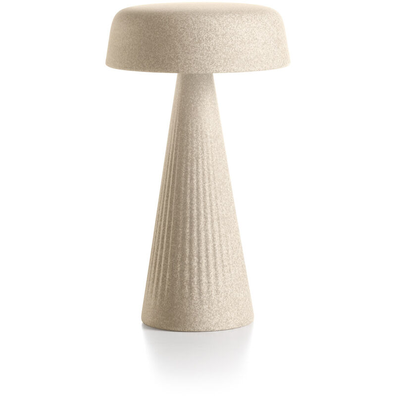 Image of Lampada da tavolo senza fili ricaricabile fade table lamp high Ø13 H30 - pietra Plust pietra