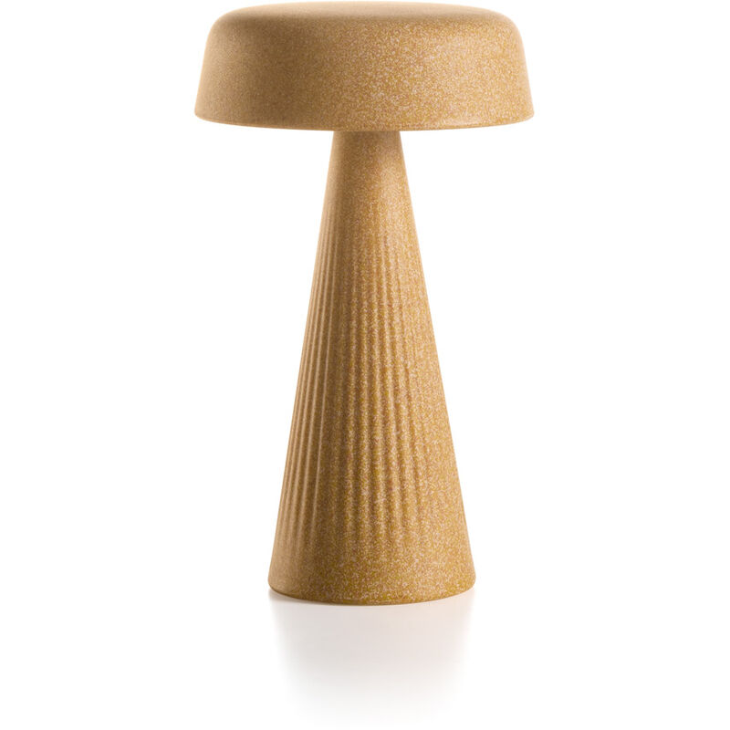 Image of Lampada da tavolo senza fili ricaricabile fade table lamp Ø13 H22 - ocra Plust ocra