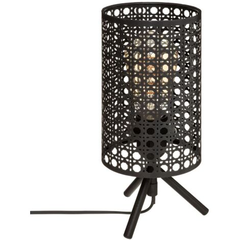 Lampada da Tavolo Katel in Metallo Nero 28cm