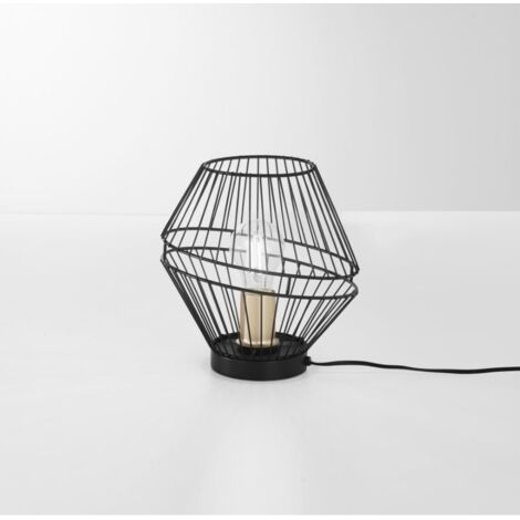 LAMPADA DA TAVOLO KIKO E27 D.25XH26CM NERO/ORO.