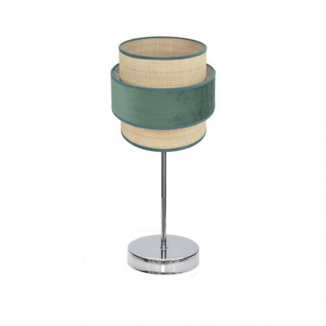 Lampada da tavolo Kings 1xe14 cromo/verde naturale 43x18x18 cm