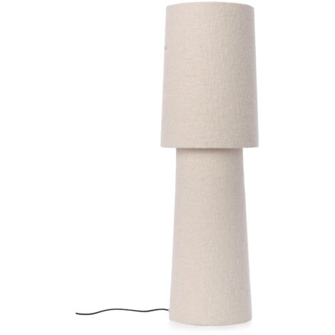 Lampada da tavolo "Lamki" in tessuto boucle h 58 cm