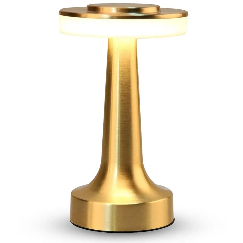 Image of Fortuneville - Lampada da tavolo, lampada da comodino, lampada da tavolo con regolazione touch per camera da letto, wireless 3000mAh, regolazione