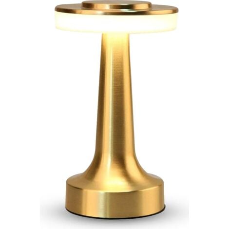Lampada da tavolo, lampada da comodino, lampada da tavolo con regolazione touch per camera da letto, wireless 3000mAh, regolazione continua a LED a 3 colori, per la decorazione della camera da letto, 