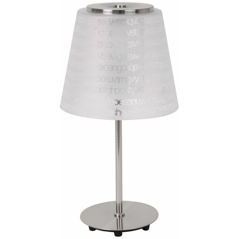 Image of Lampada da tavolo lampada da tavolo lampada da lettura lampada da soggiorno lampada da comodino ufficio, lettere vetro satinato trasparente, 1x