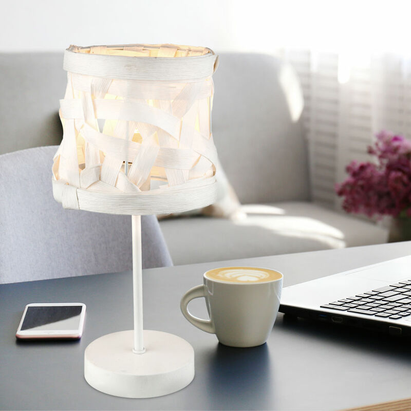 Image of Globo - Lampada da tavolo lampada da tavolo grigia camera da letto lampada da soggiorno lampada da comodino in ceramica lampada da lettura, paralume