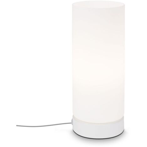 Lampada da tavolo Lampada da tavolo Interruttore a cavo 1xE14 40W bianco vetro-metallo Briloner