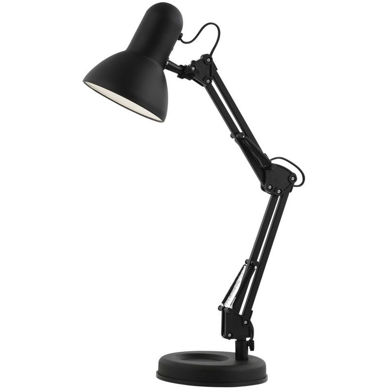 Image of Lampada da tavolo lampada da tavolo lampada da lettura lampada da tavolo metallo, nero, snodo, lunghezza cavo 1,5 m, luce notturna, 1x attacco E27,