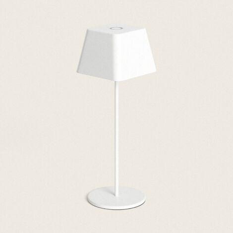 Lampada da Tavolo LED 1.2 W Portatile per Esterni Alluminio con Batteria Ricaricabile Willy Bianco