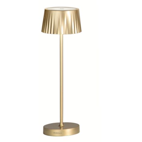 Lampada da tavolo LED 12x38 cm senza fili ricaricabile USB touch MACAO Oro