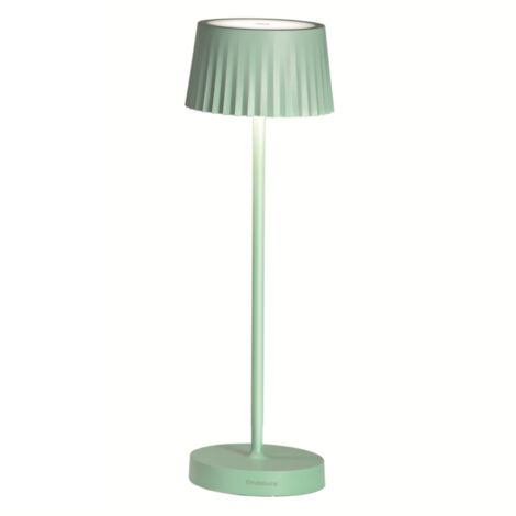 Lampada da tavolo LED 12x38 cm senza fili ricaricabile USB touch MACAO Salvia
