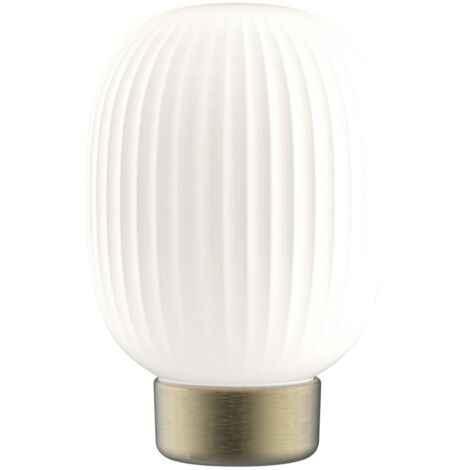 Lampada da tavolo LED 1,8W vetro bianco oro USB-C Polux