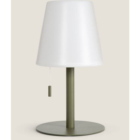 Lampada da Tavolo LED 2,6W Portatile per Esterno in Alluminio con Batteria Ricaricabile Epinay Verde Cachi