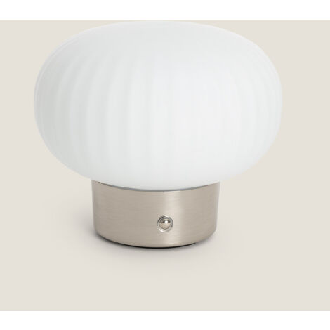 Lampada da Tavolo LED 2W Portatile con Batteria USB Ricaricabile di Aluzna Nichel