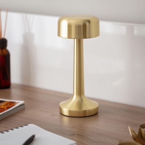 Lampada da Tavolo LED 3 W Portatile con Batteria USB Ricaricabile Ciara Oro