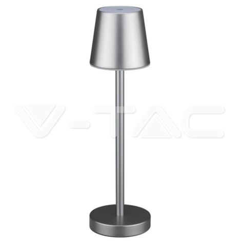 Lampada da tavolo LED 3W USB-C dimmer grigia V-TAC