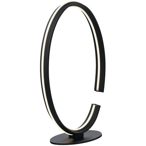 "Lampada da tavolo LED CLARKE con fine montatura in alluminio nero 4000K (luce naturale)"