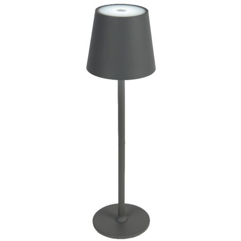LAMPADA DA TAVOLO LED D.11XH37CM IN PVC GRIGIO.