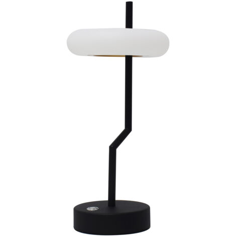 Lampada da Tavolo LED di Design Techly in Bianco e Nero