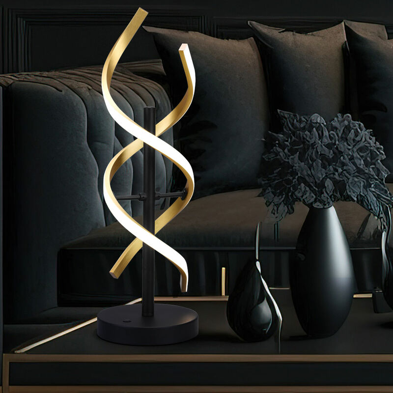 Image of Lampada da tavolo led dimmerabile lampada da soggiorno lampada di design colori della luce regolabili, forma a spirale, bianco caldo + bianco neutro,