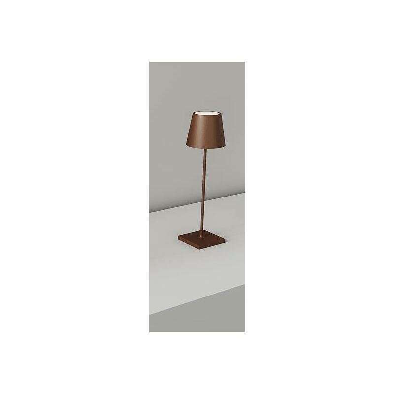 Image of Intec - Lampada da tavolo led Drink adatta per l'esterno, lampada da tavolo a batterie con base ricaricabile e adattatore incluso, regolazione